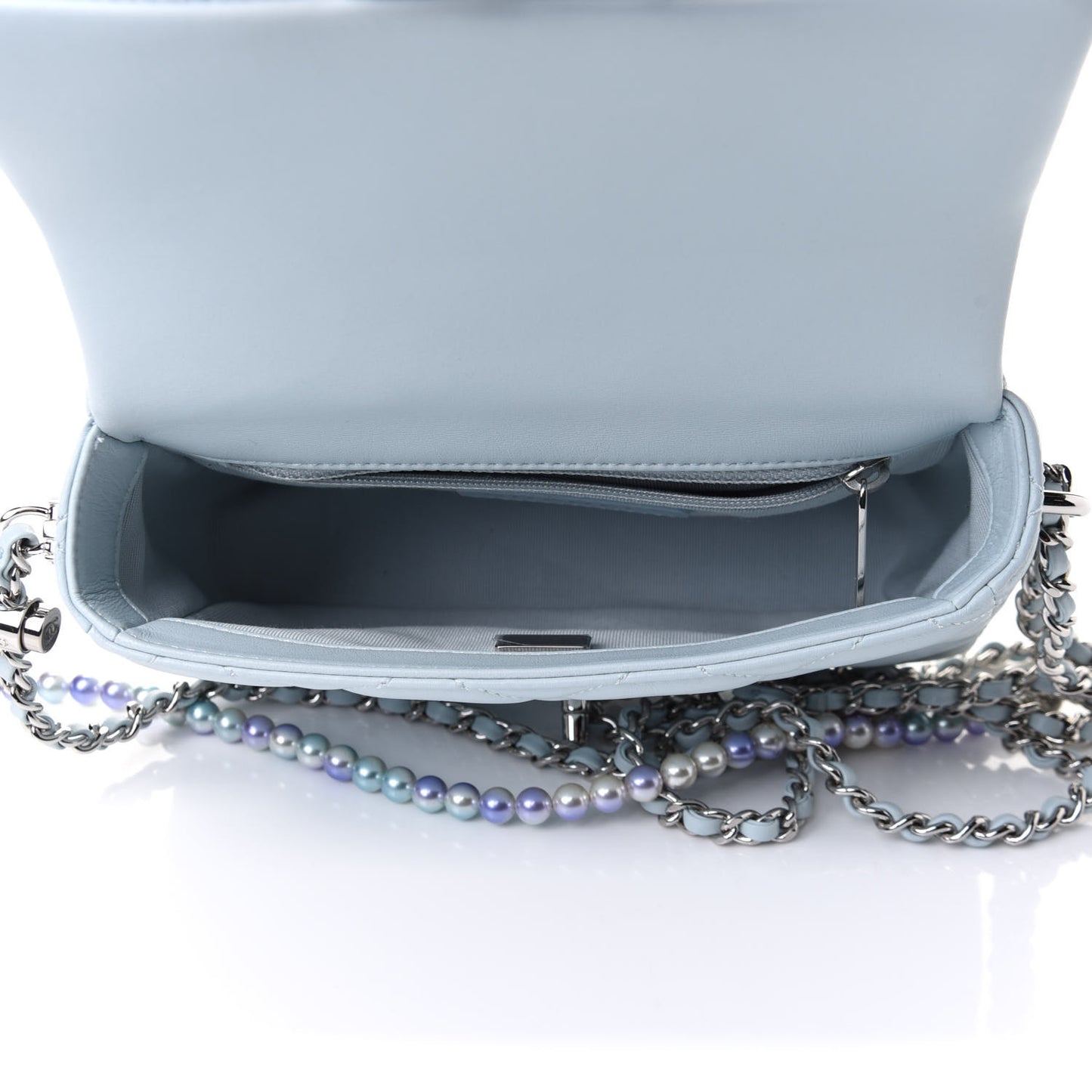Lambskin Quilted Mini My Perfect Flap Light Blue