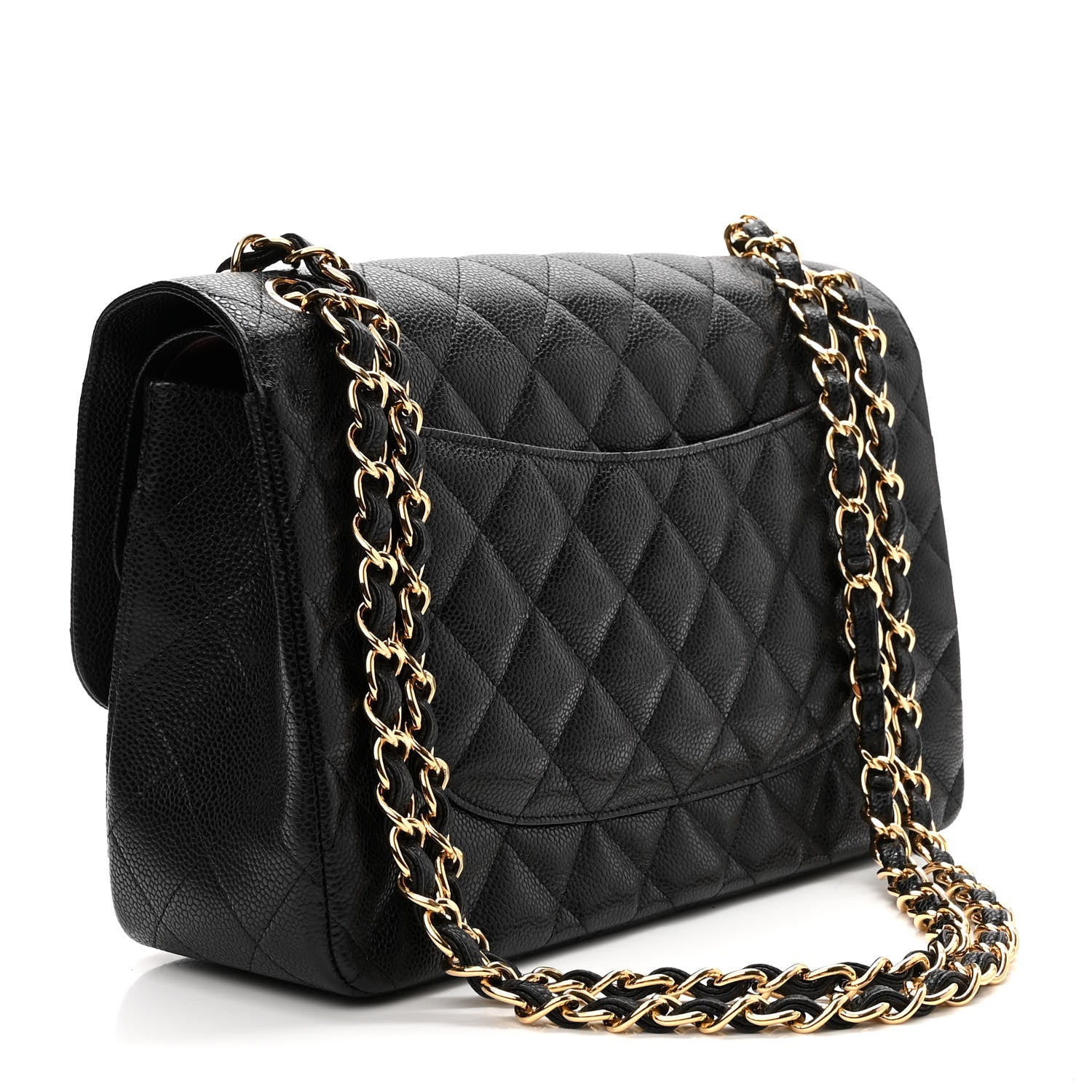 Chanel Caviar Quilted Jumbo Double Flap Black 2 of 11