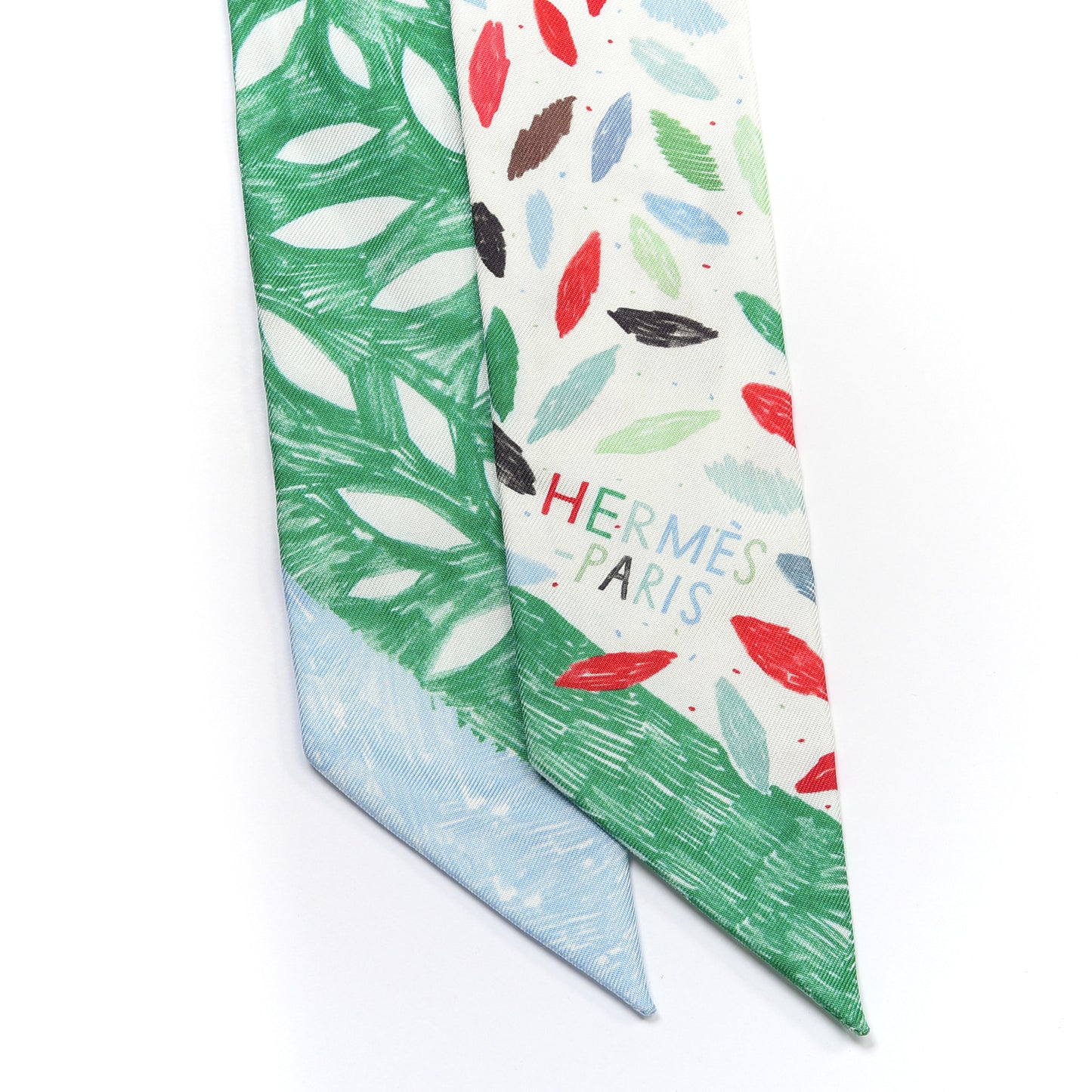 Silk Chacun Fait Son Nid Twilly Ciel Vert Rouge