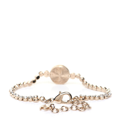 Chanel Crystal CC Chain Bracelet Gold 3 of 6