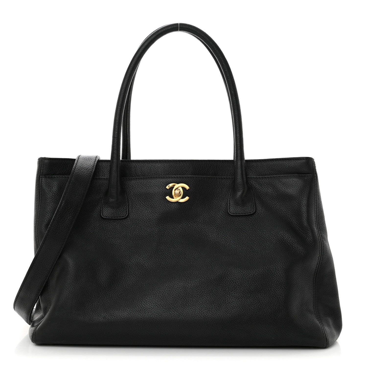 Chanel Calfskin Cerf Executive Shopper Tote Black 1 of 12