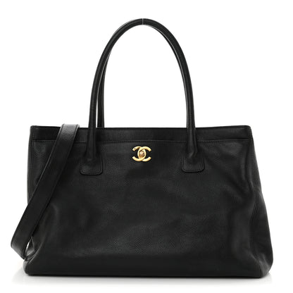 Chanel Calfskin Cerf Executive Shopper Tote Black 1 of 12