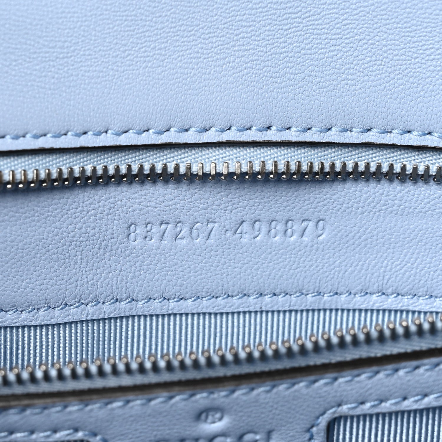 Gucci Lambskin Matelasse Medium GG Marmont Shoulder Bag Light Blue 7 of 10