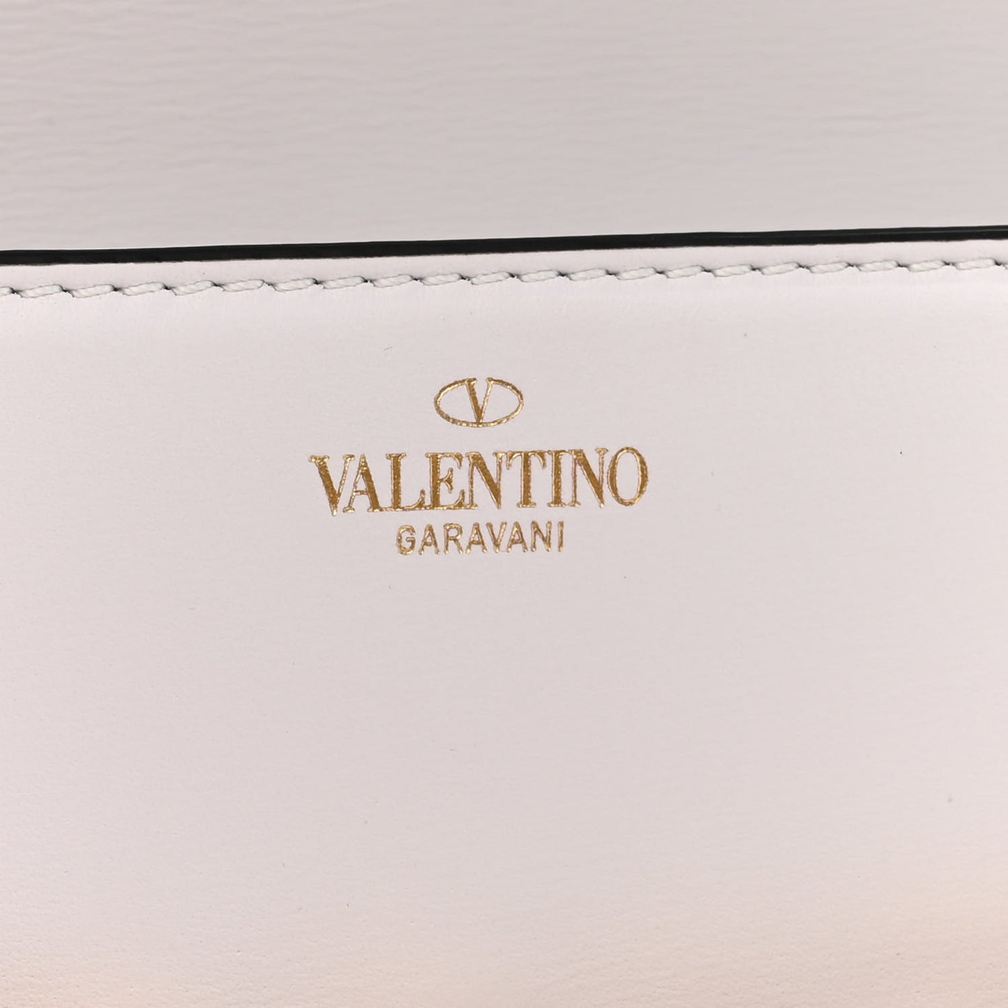 Calfskin Small Vlogo Chain Shoulder Bag Optic White
