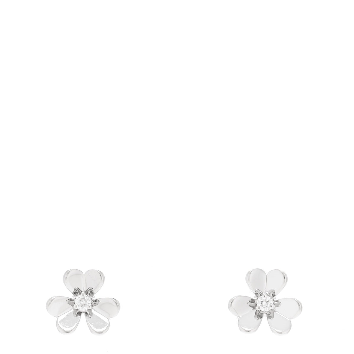 18K White Gold Diamond Mini Frivole Earrings