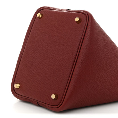 Hermes Taurillon Clemence Picotin Lock 18 PM Rouge H 10 of 11
