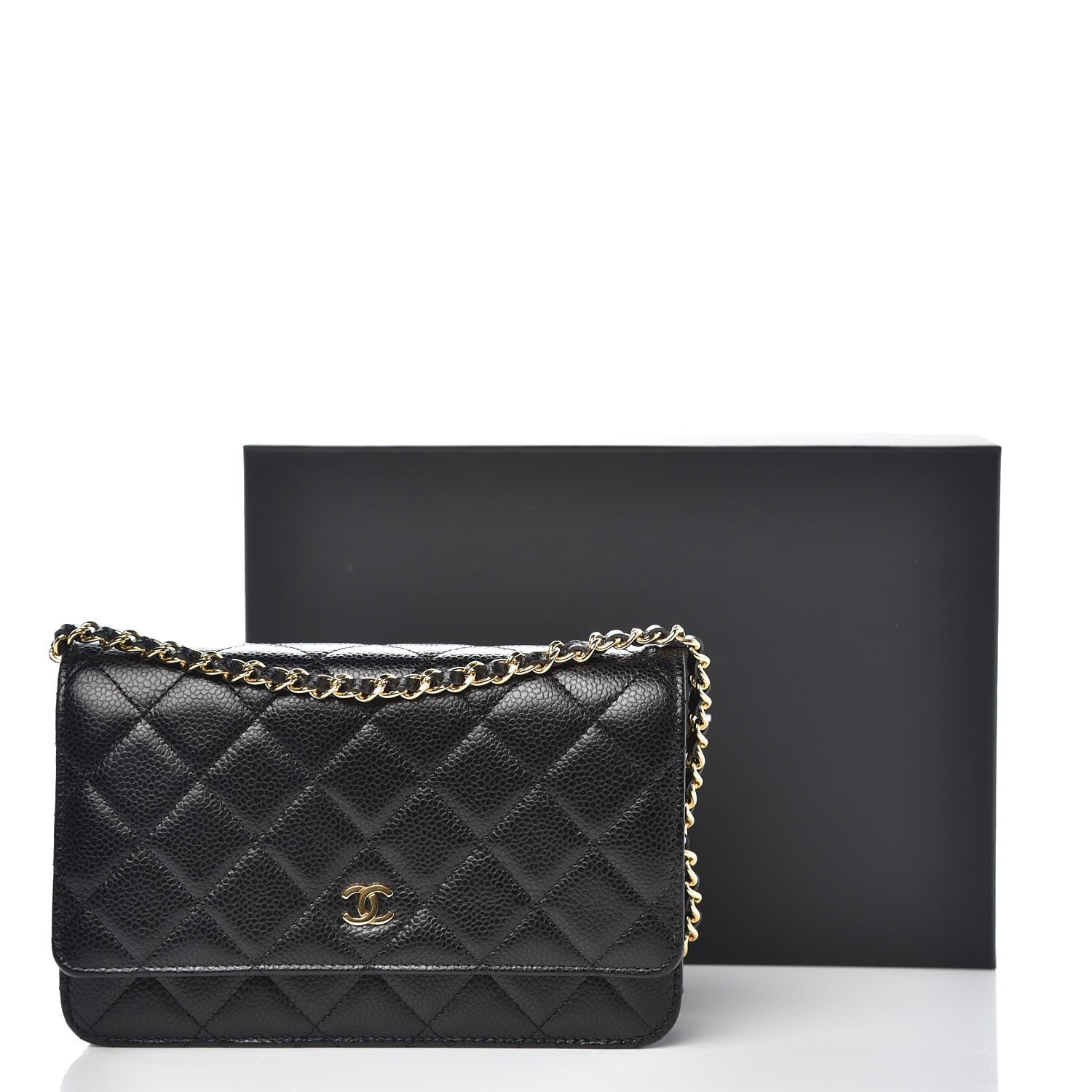 Chanel Caviar Quilted Wallet On Chain WOC Black 7 of 9