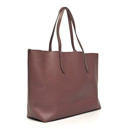Burberry Grainy Calfskin Haymarket Check Medium Reversible Tote Light Elderberry 12 of 21