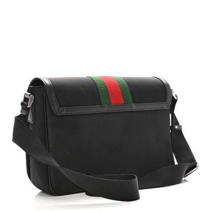 Gucci Techno Canvas Web Flap Messenger Bag Black 2 of 9