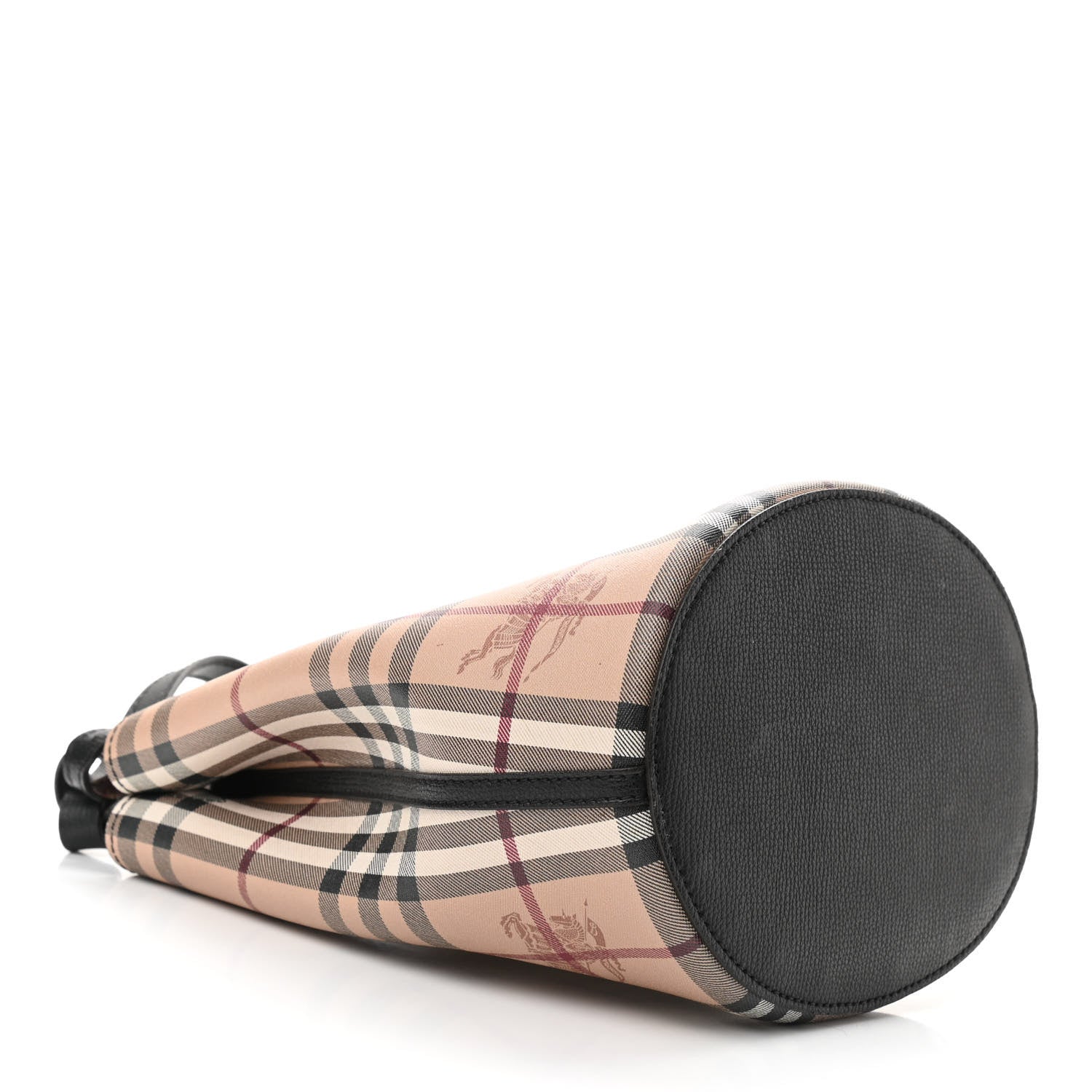 Burberry Haymarket Check Colours Small Lorne Bucket Crossbody Black 4 of 12