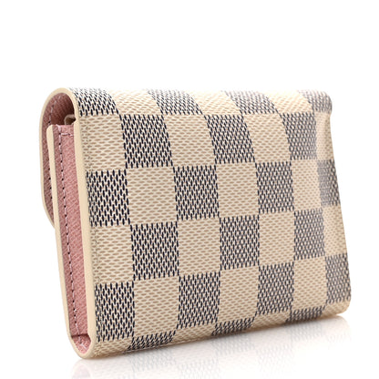 Louis Vuitton Damier Azur Rosalie Coin Purse Rose Ballerine 3 of 6