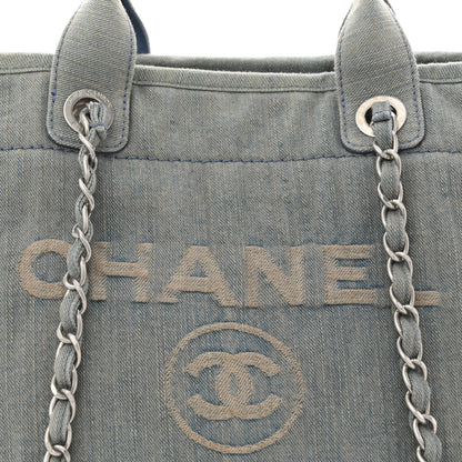Chanel Denim Medium Deauville Tote Light Blue 9 of 12