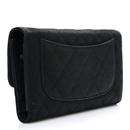 Chanel Iridescent Caviar Quilted Large Flap Wallet  Black 3 of 10