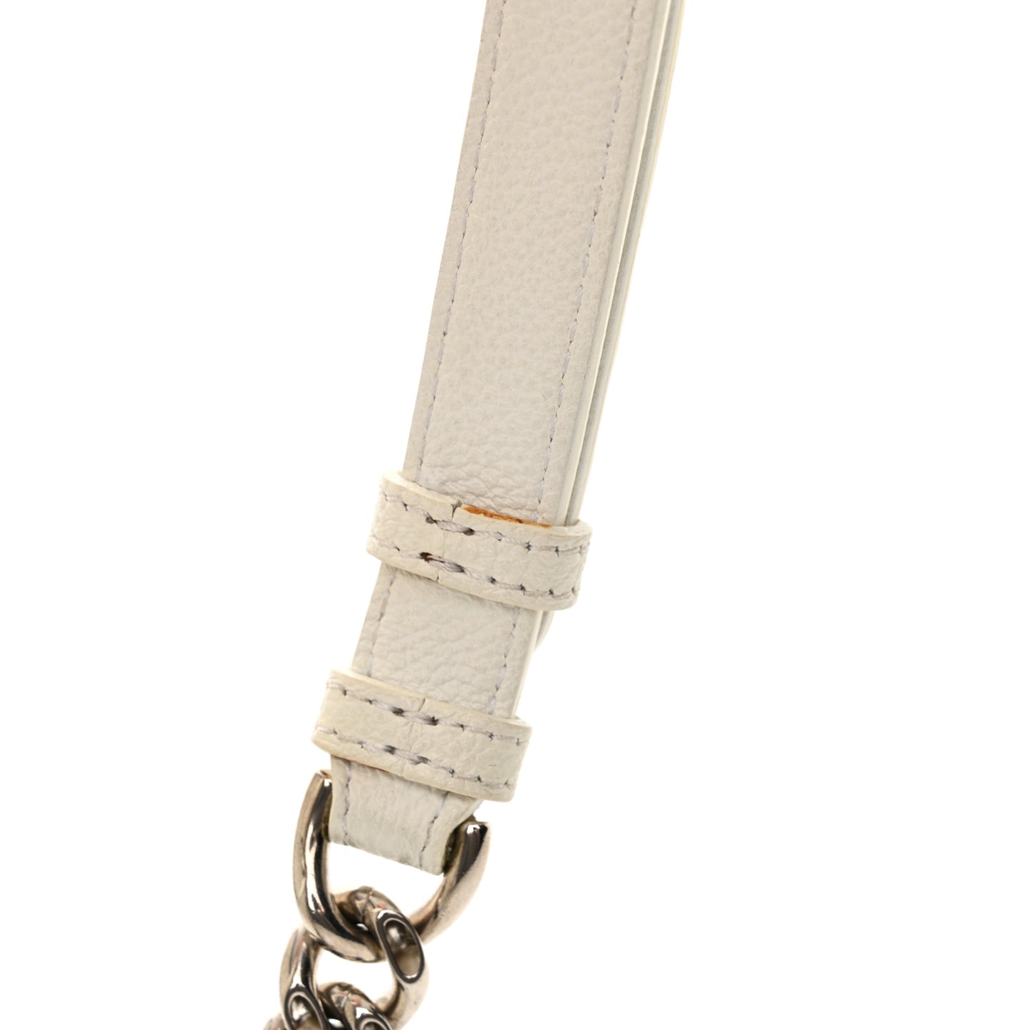 Grained Calfskin Perforated Diorama Flap Bag Latte