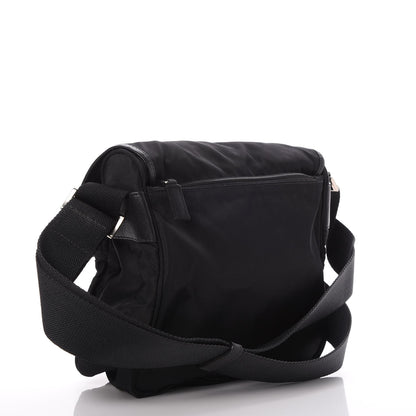 Prada Tessuto Nylon Single Buckle Messenger Bag Black 3 of 7