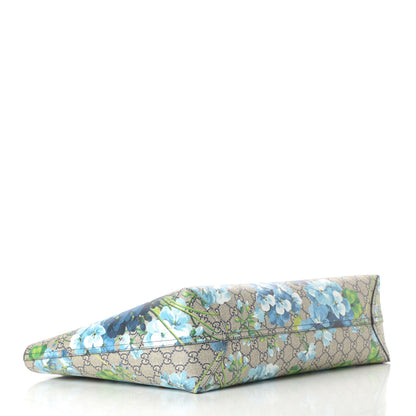 Gucci GG Supreme Monogram Blooms Medium Reversible Tote Beige Blue Navy 6 of 15