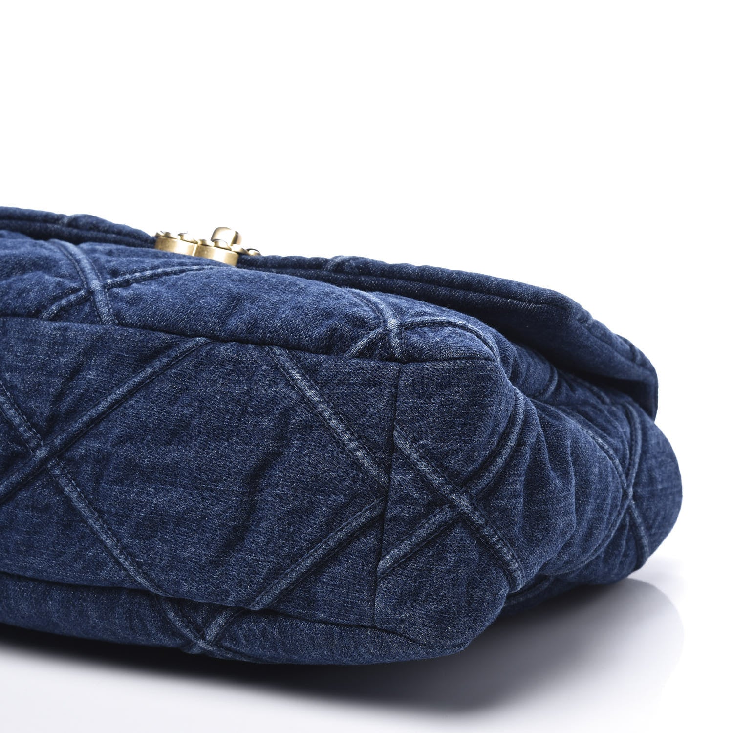Chanel Denim Quilted Large 19 Flap Blue 8 of 9