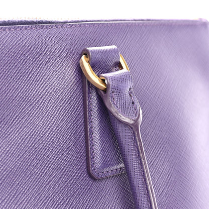 Prada Saffiano Lux Large Galleria Double Zip Tote Uva 16 of 16