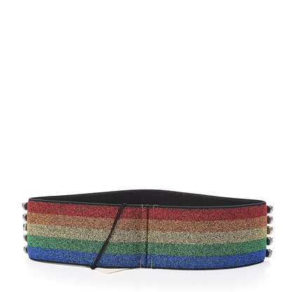 Gucci Metallic Crystal Embellished Webby Headband 57 Rainbow 3 of 6