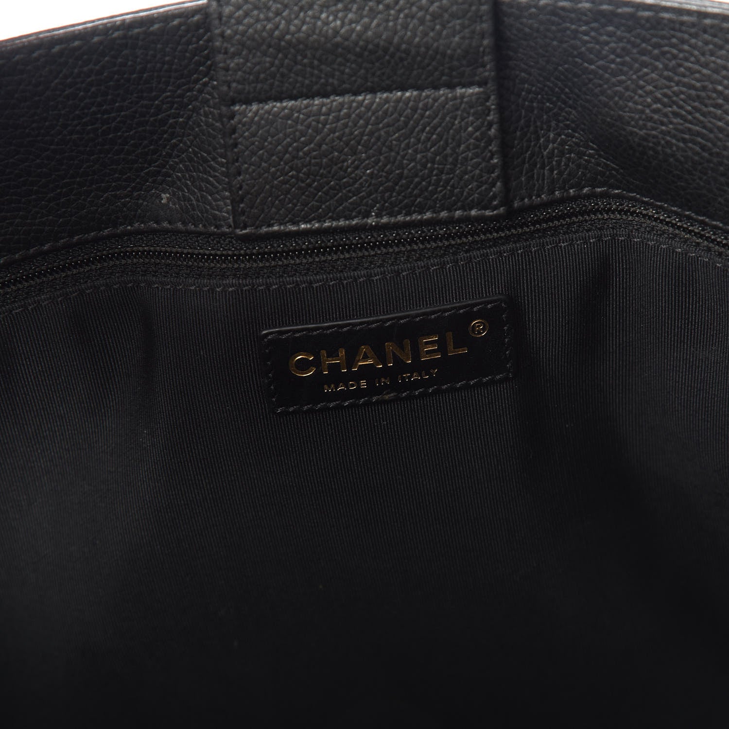 Chanel Calfskin Cerf Executive Shopper Tote Black 9 of 12