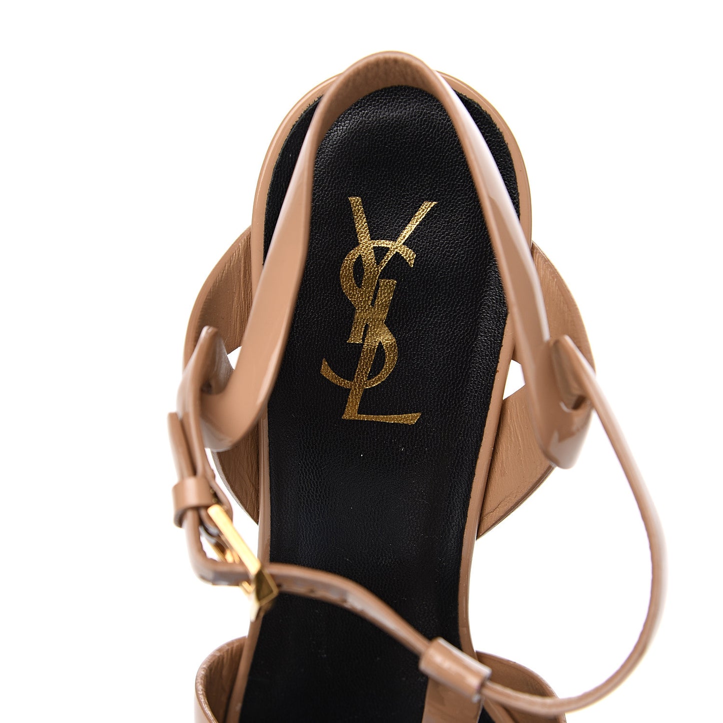 Patent Tribute 105 Platform Sandals 39.5 Dark Nude