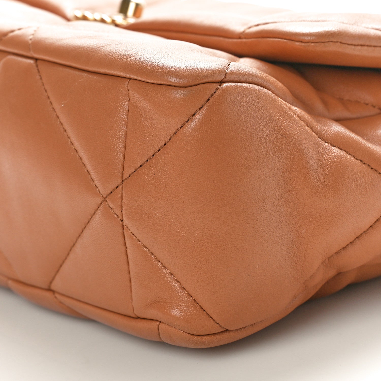 Chanel Lambskin Quilted Large Chanel 19 Flap Brown 10 of 10