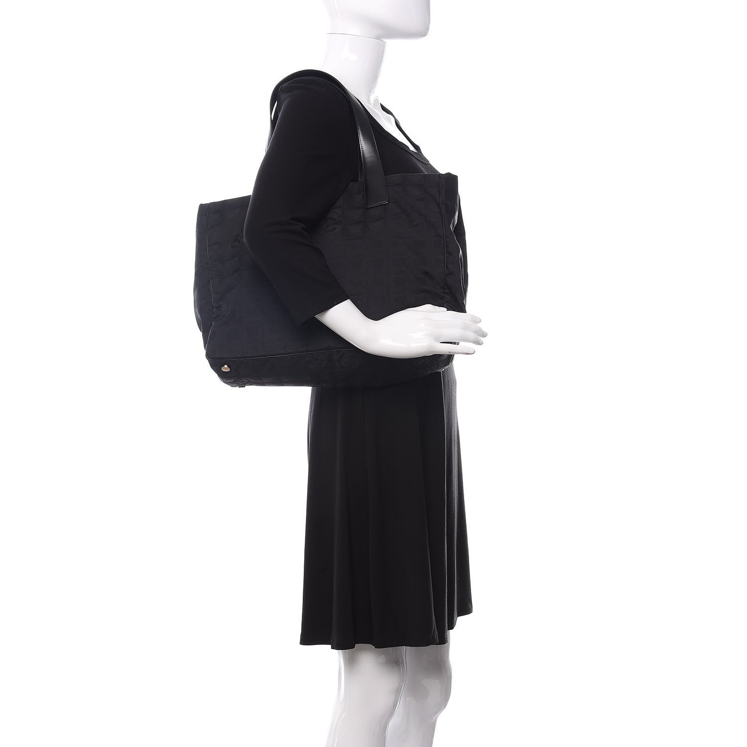 Chanel Nylon Large Travel Tote Black 2 of 10