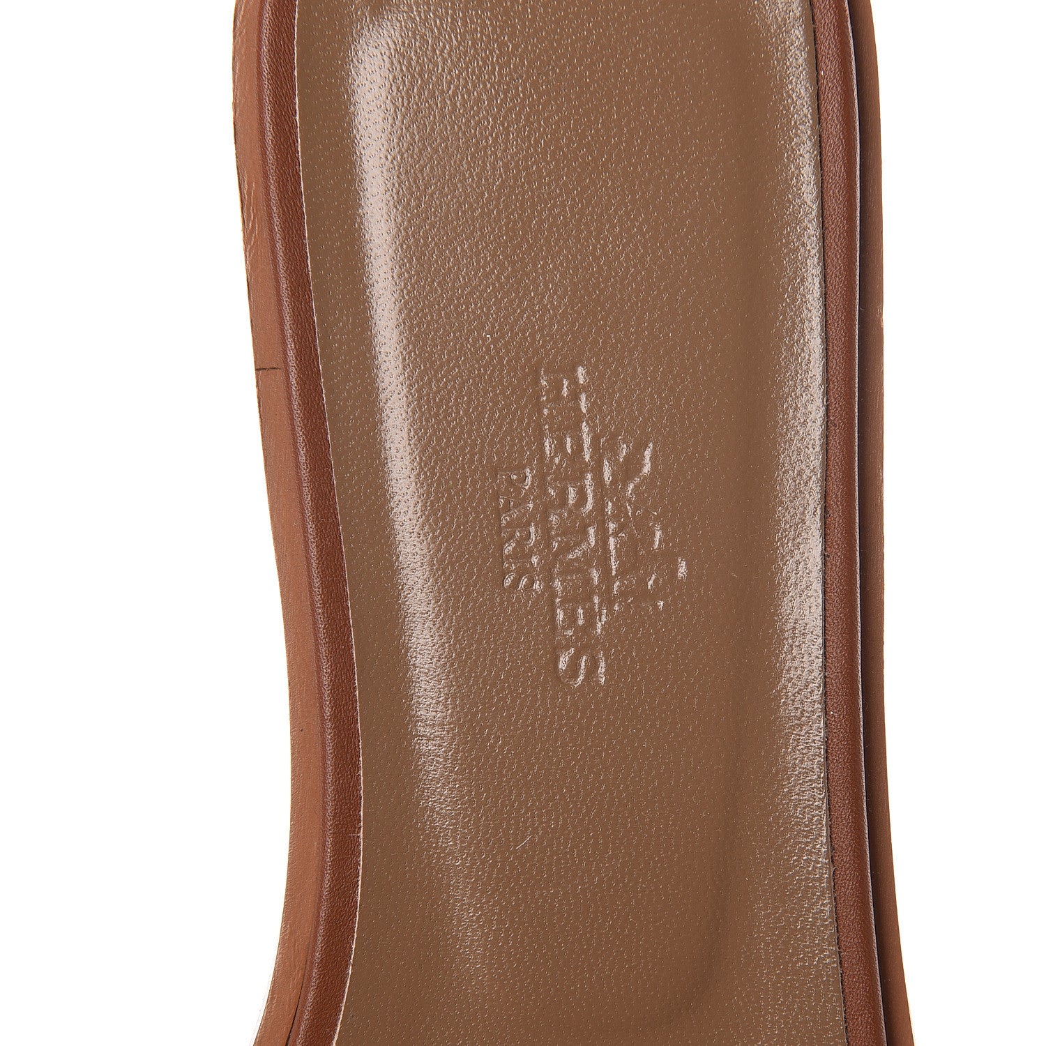 Hermes Box Calfskin Oran Sandals 37 Gold 7 of 7
