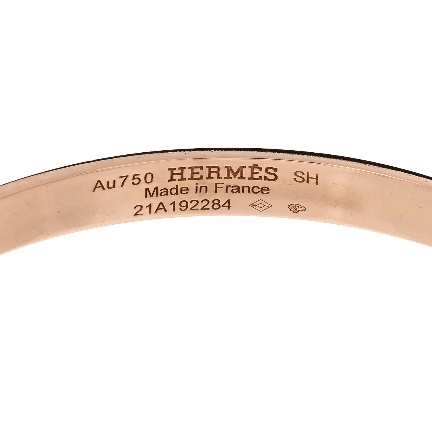 Hermes 18K Rose Gold PM Collier De Chien Bracelet SH 3 of 4
