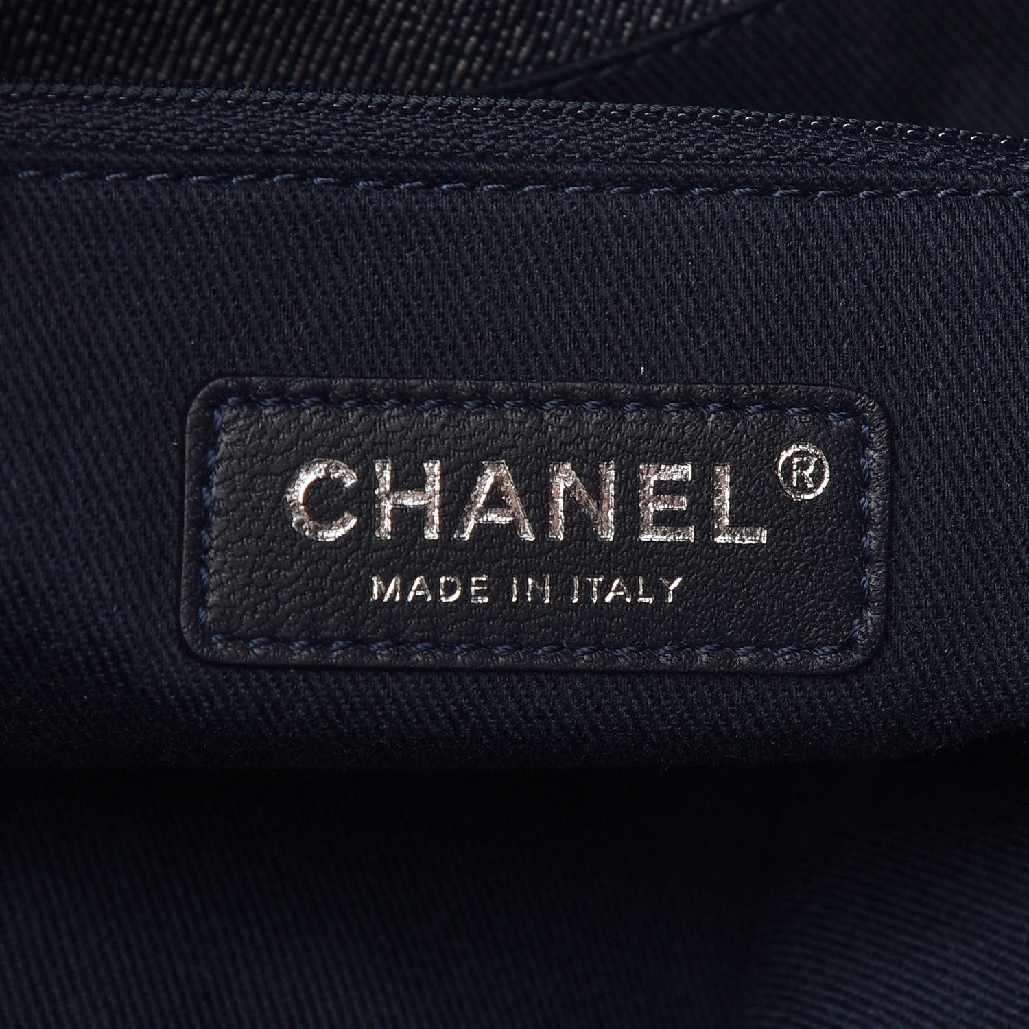 Chanel Denim Large Deauville Backpack Dark Blue 6 of 9