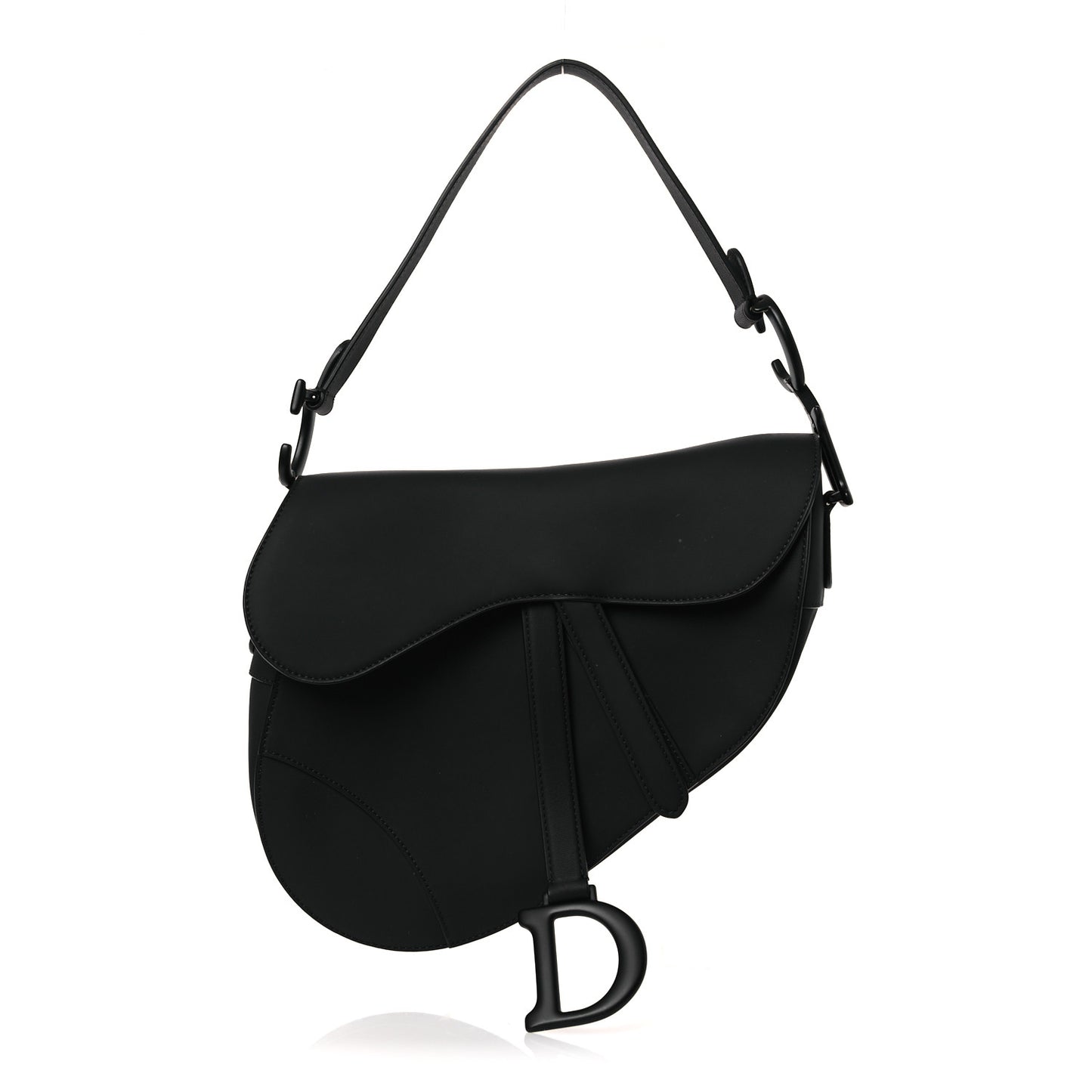 Ultra Matte Calfskin Saddle Bag Black