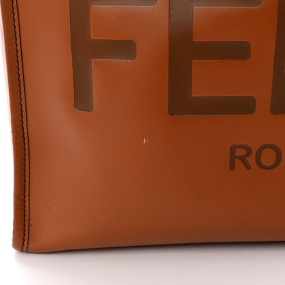 Fendi Vitello King Plexiglass Large Fendi Sunshine Shopper Tote Cuoio 14 of 18