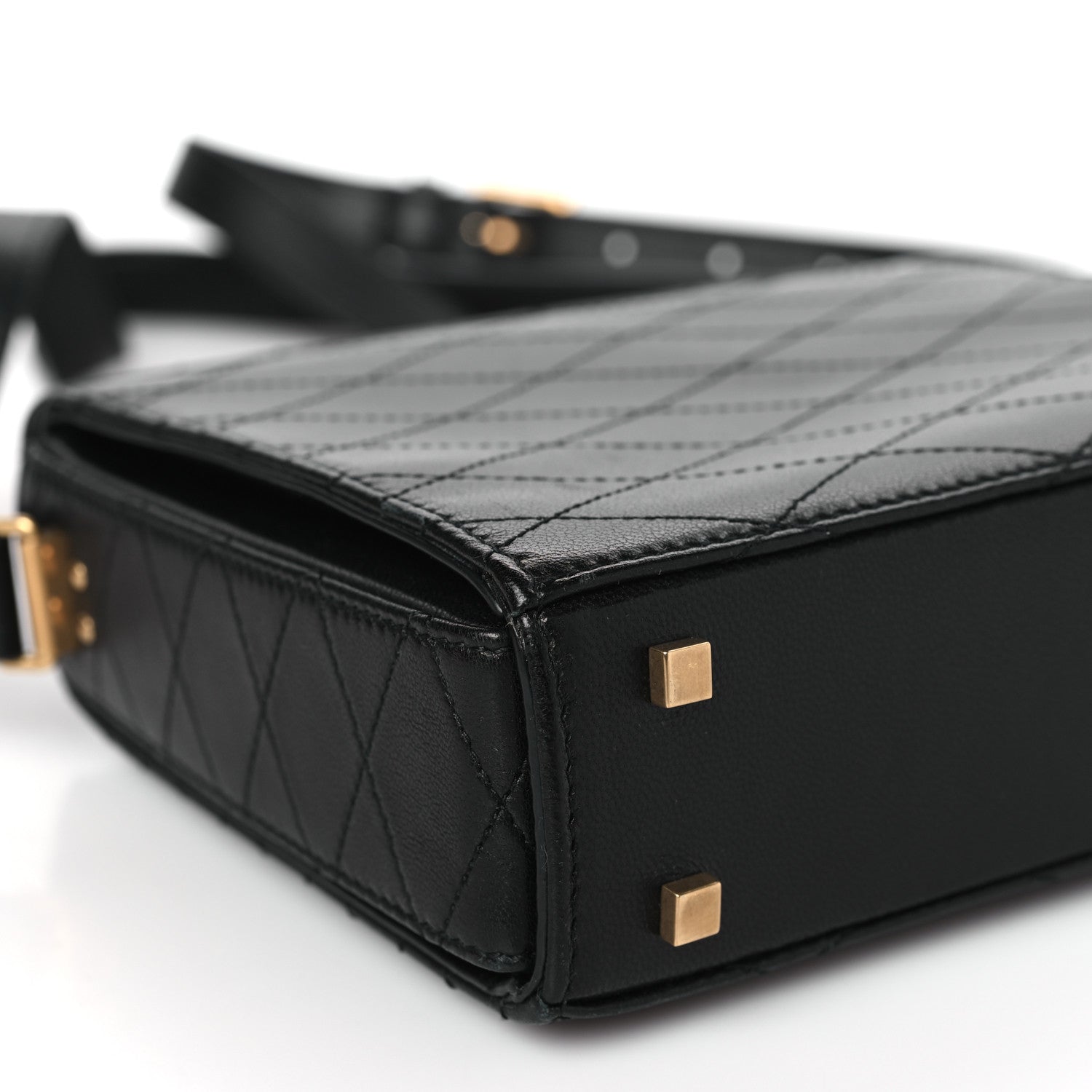 Saint Laurent SAINT LAURENT Lambskin Quilted Mini Square Crossbody Black 9 of 10