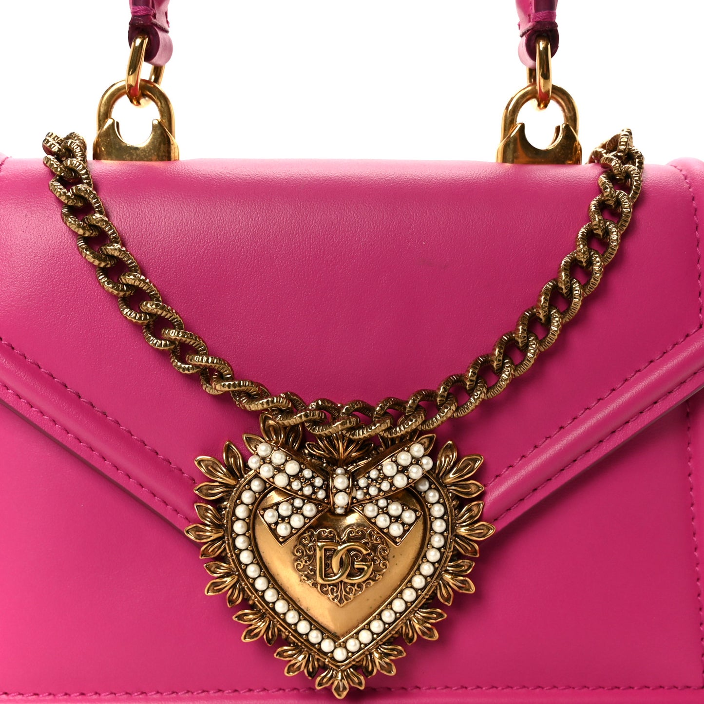 Smooth Calfskin Small Devotion Envelope Top Handle Bag Pink