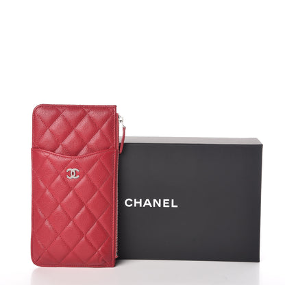 Chanel Caviar Quilted Classic Flat Wallet Pouch Pink 8 of 8