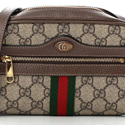 Gucci GG Supreme Monogram Web Mini Ophidia Shoulder Bag Brown 9 of 14