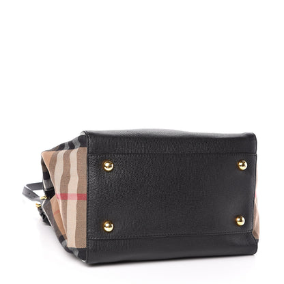 Burberry Grainy Calfskin House Check Small Canterbury Black 4 of 11