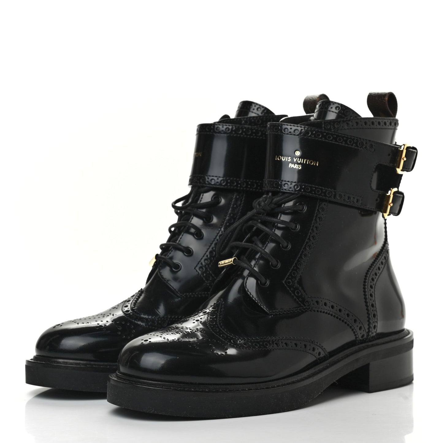 Glazed Calfskin Midtown Ankle Boots 40 Black