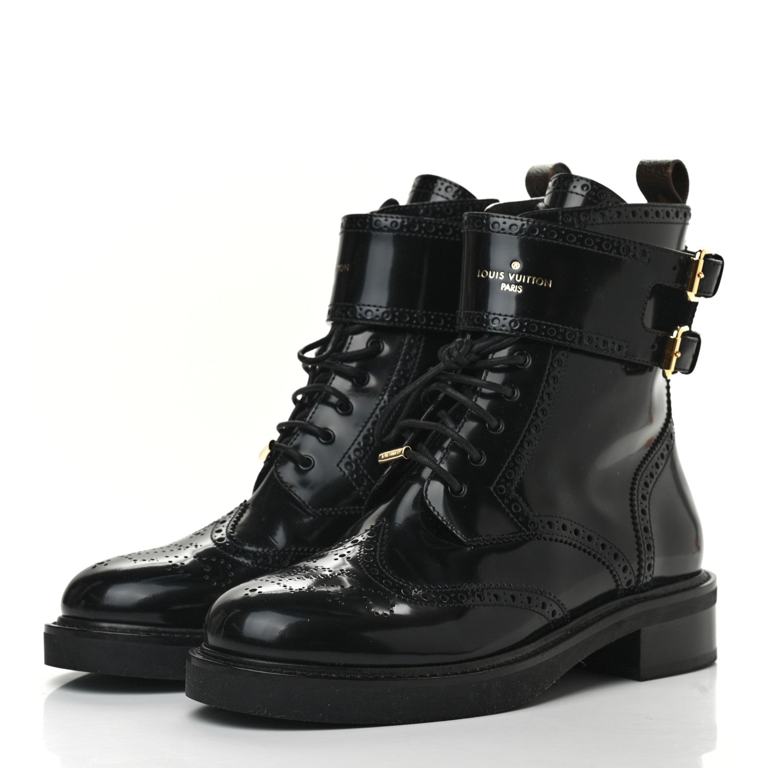 Louis Vuitton Glazed Calfskin Midtown Ankle Boots 40 Black 3 of 9