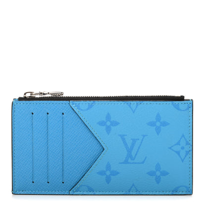 Louis Vuitton Taigarama Coin Card Holder Blue Lagoon 1 of 7