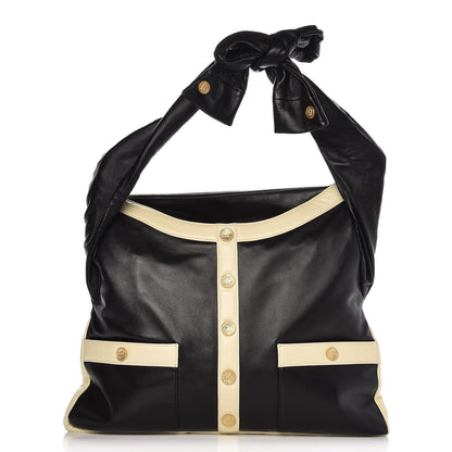 Chanel Lambskin Large Girl Bag Black Beige 1 of 7