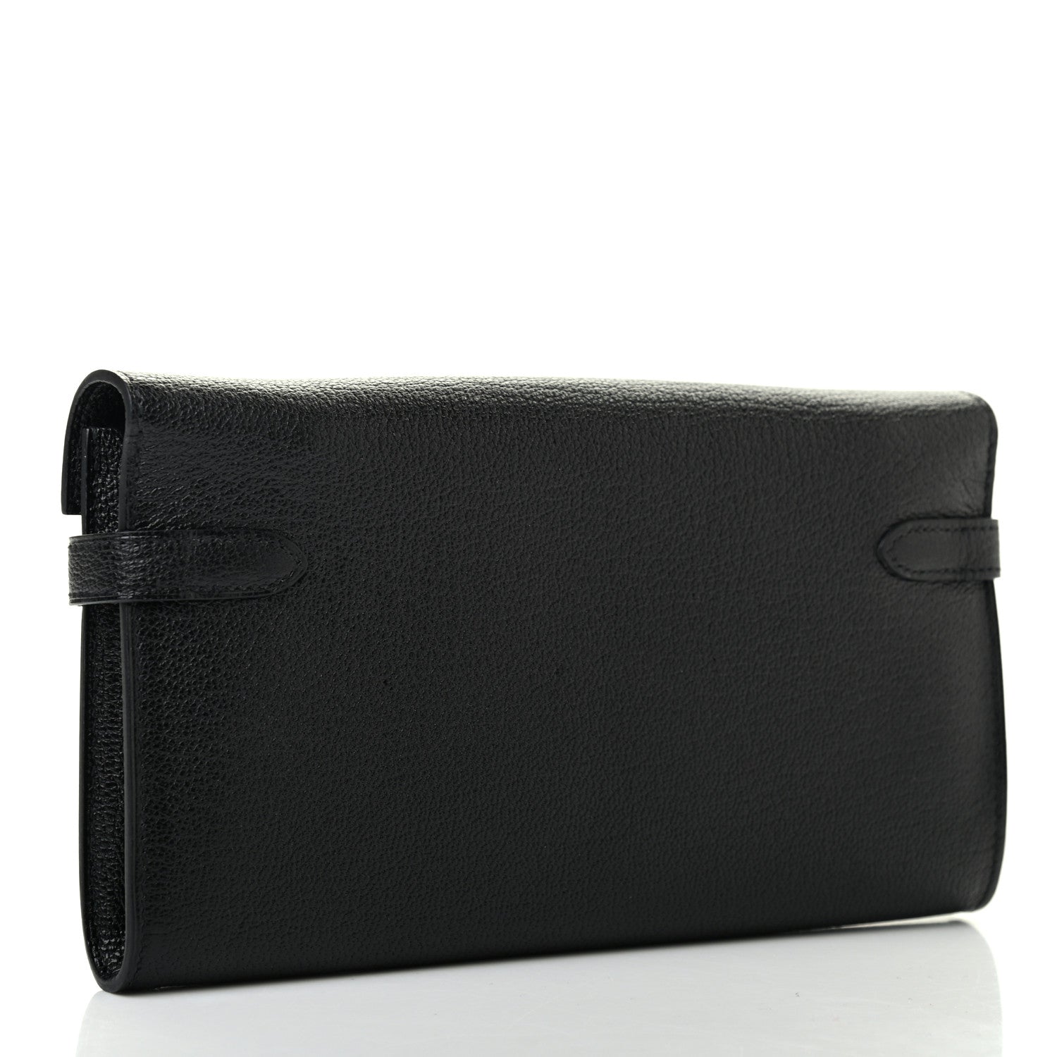 Hermes Chevre Mysore Kelly Longue Wallet Black 3 of 7