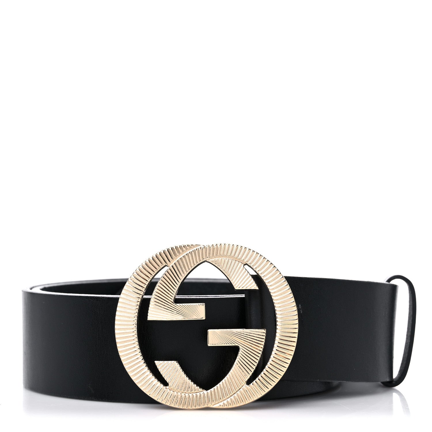 Gucci Calfskin Interlocking G Belt 95 38 Black 1 of 7