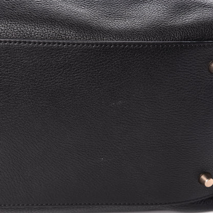 Burberry Grainy Calfskin House Check Medium Maidstone Black 12 of 12