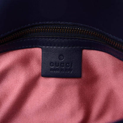 Gucci Velvet Matelasse Small GG Marmont Shoulder Bag Cobalt Blue 9 of 10