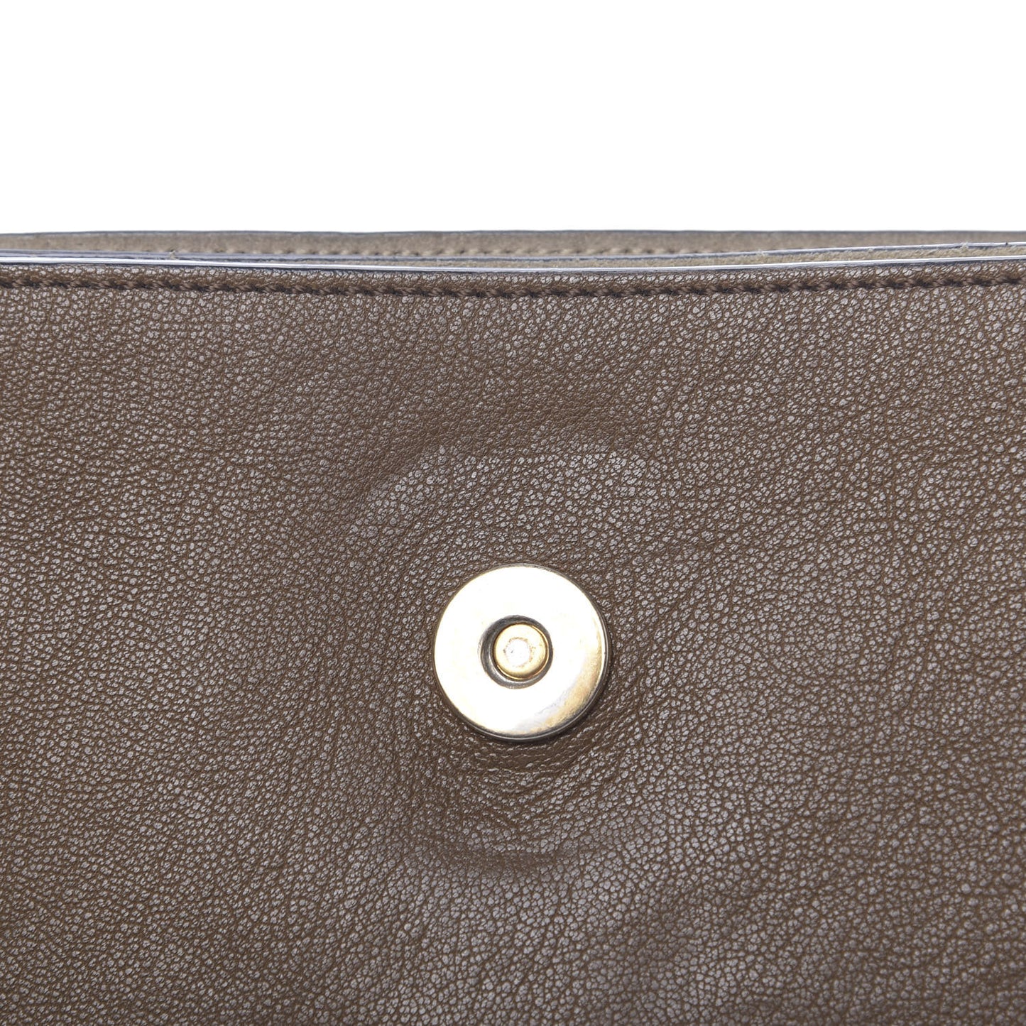 Goatskin Small Faye Shoulder Bag Woody Khaki