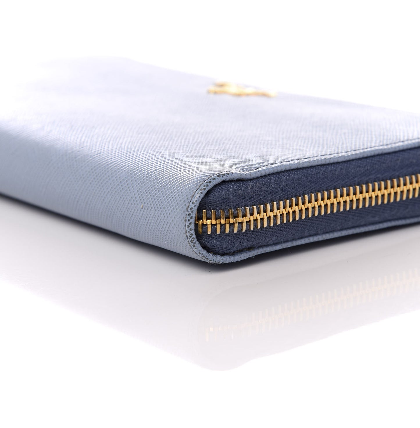 Saffiano Metal Zip Around Wallet Astrale