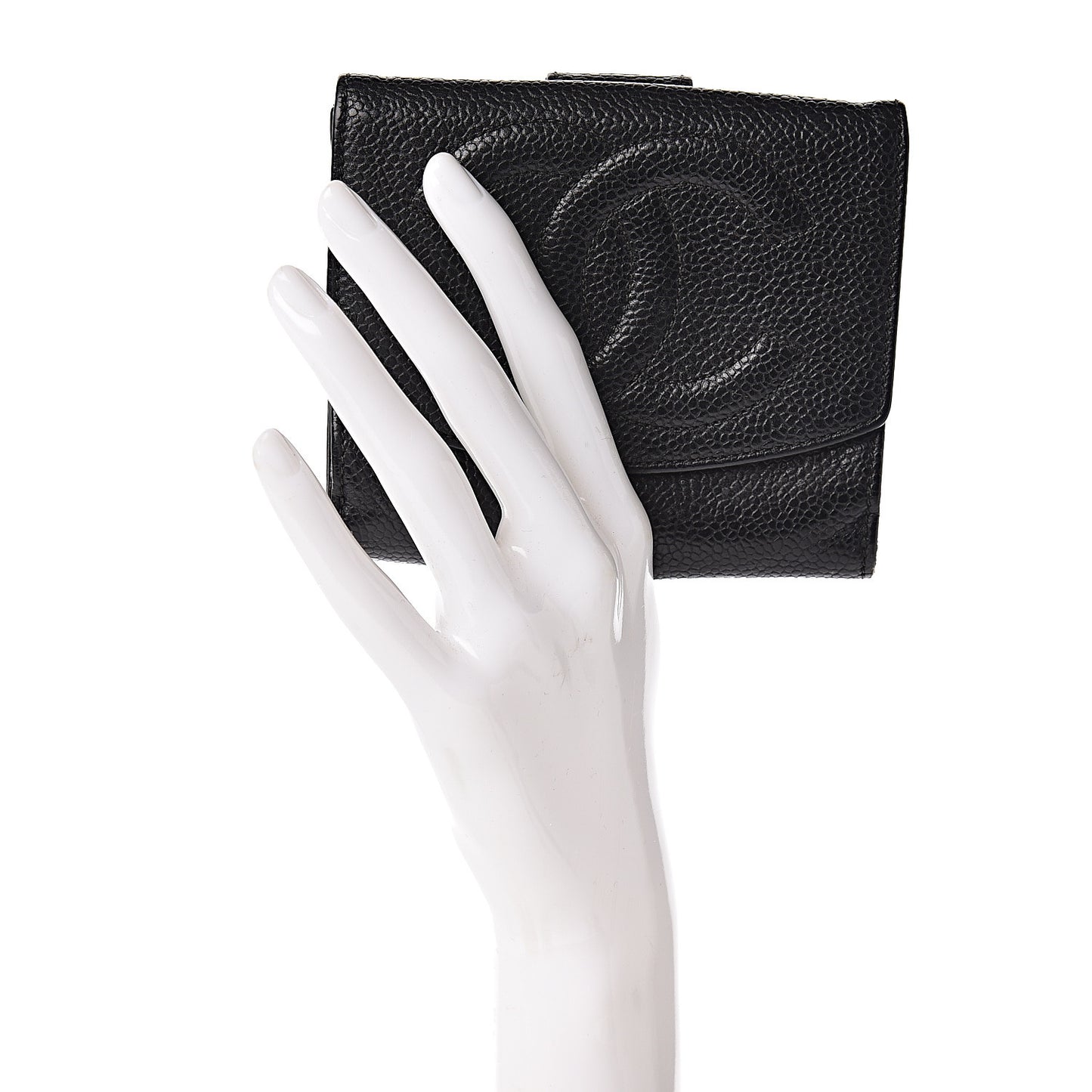 Caviar Timeless CC Compact Wallet Black