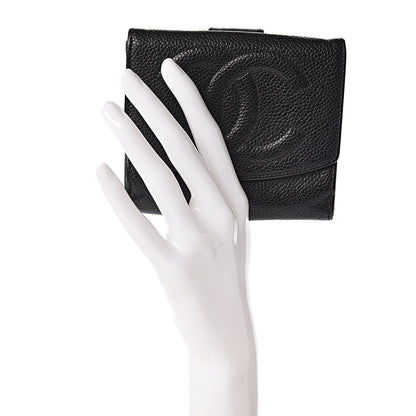 Chanel Caviar Timeless CC Compact Wallet Black 2 of 14