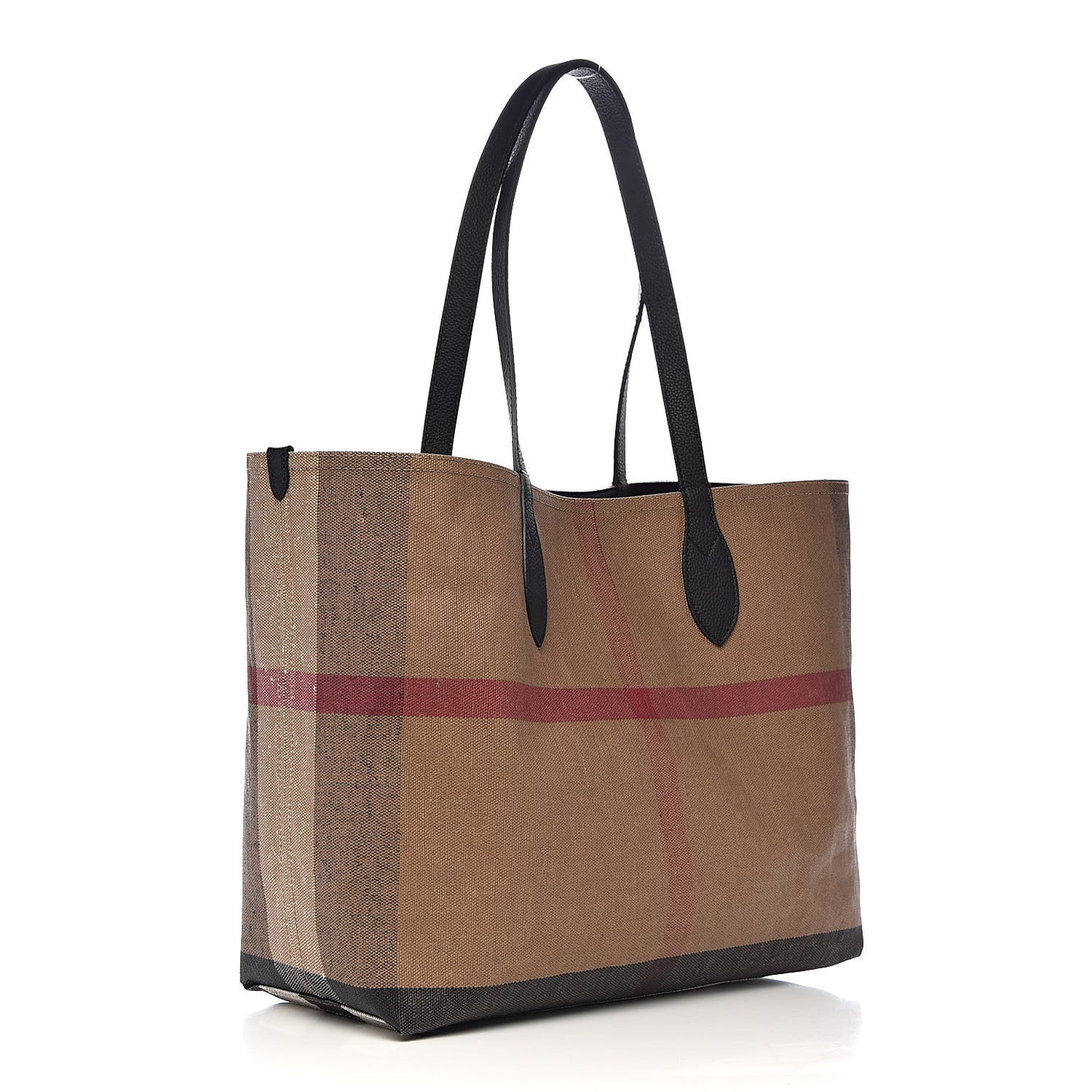 Coated Canvas Mega Check Medium Doodle Tote Black
